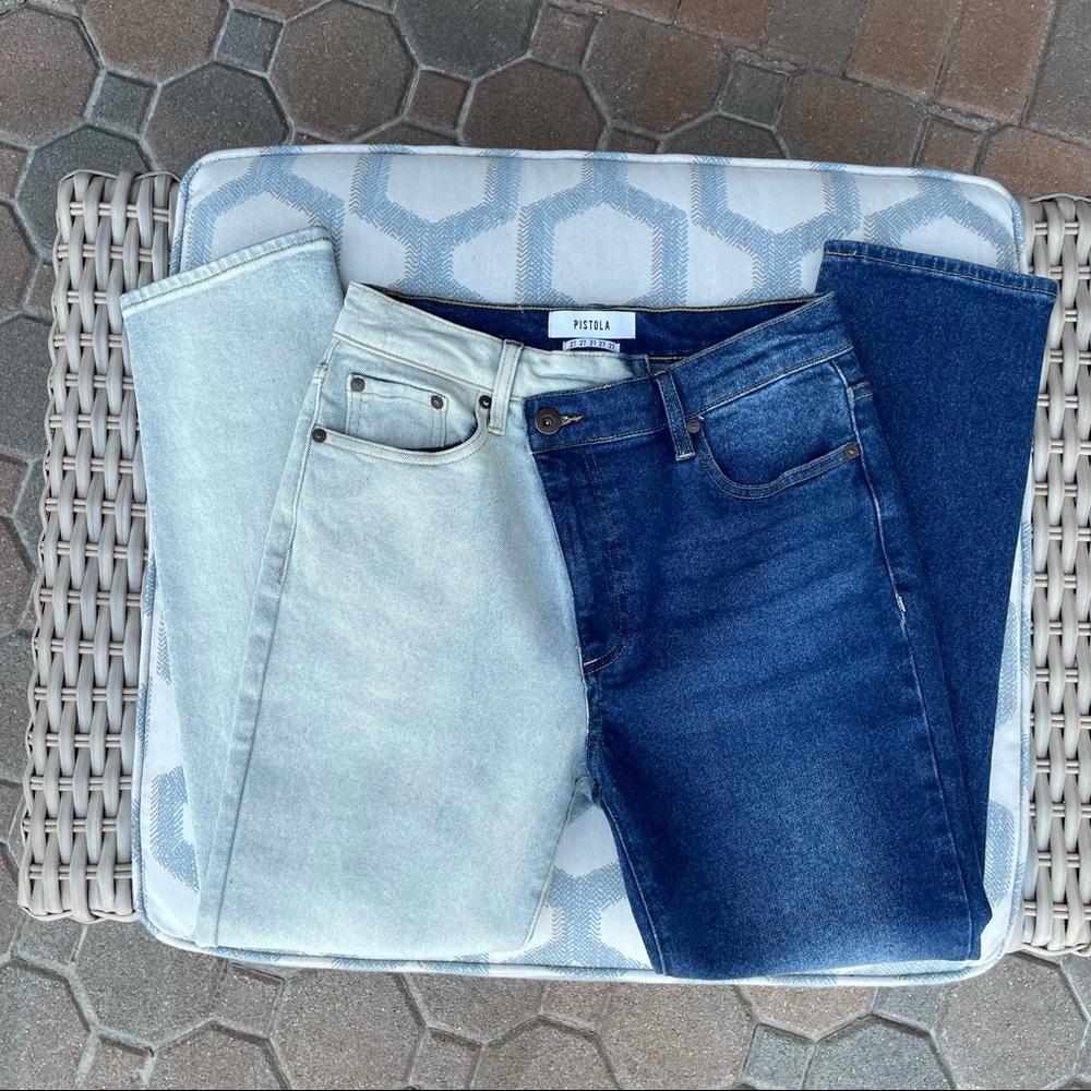 Pistola Two-Tone Asymmetric Jeans